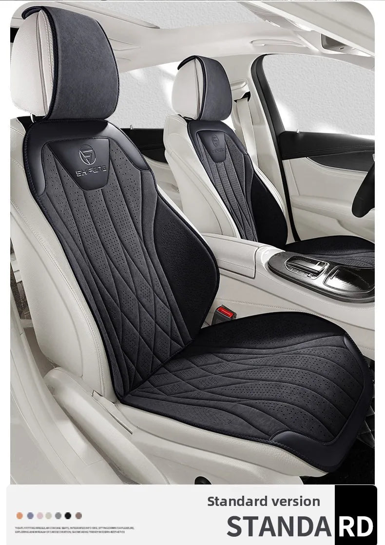 Perforated Suede-Finish Car Seat Covers, Single, Pair or Rear