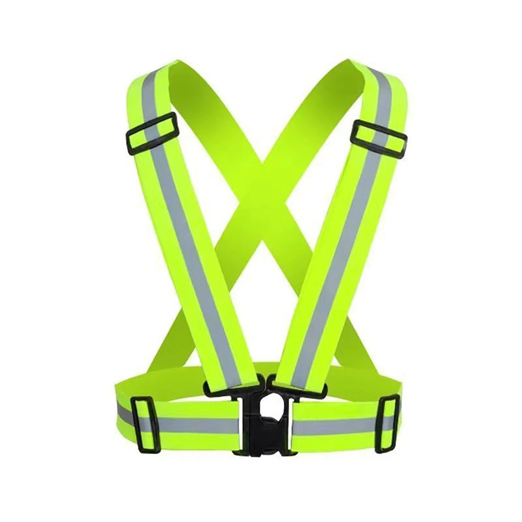 Reflective Safety Vest Harness High Visibility 360° Adjustable for Cycling Running Work Safety Durable Reflective Gear