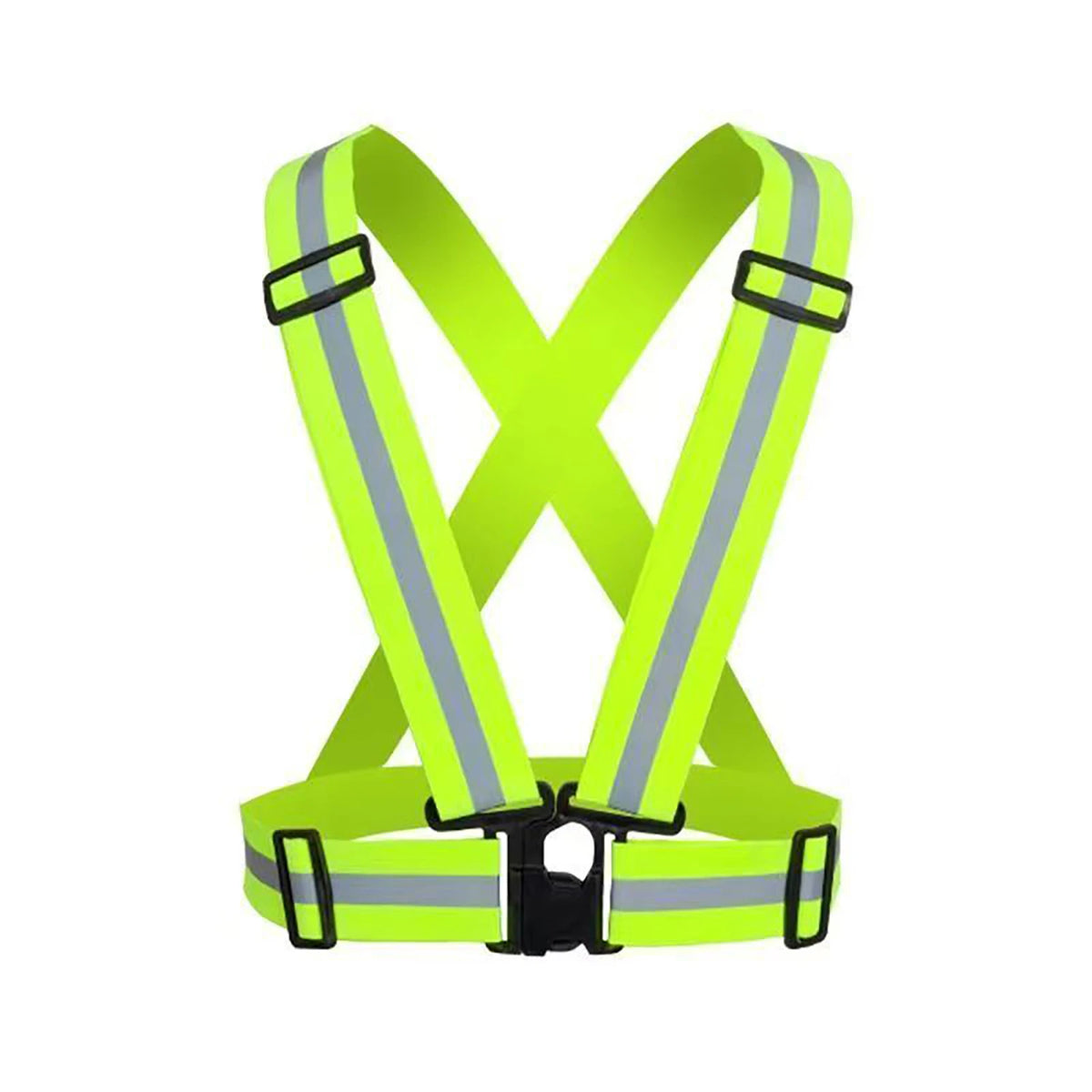 Reflective Safety Vest Harness High Visibility 360° Adjustable for Cycling Running Work Safety Durable Reflective Gear