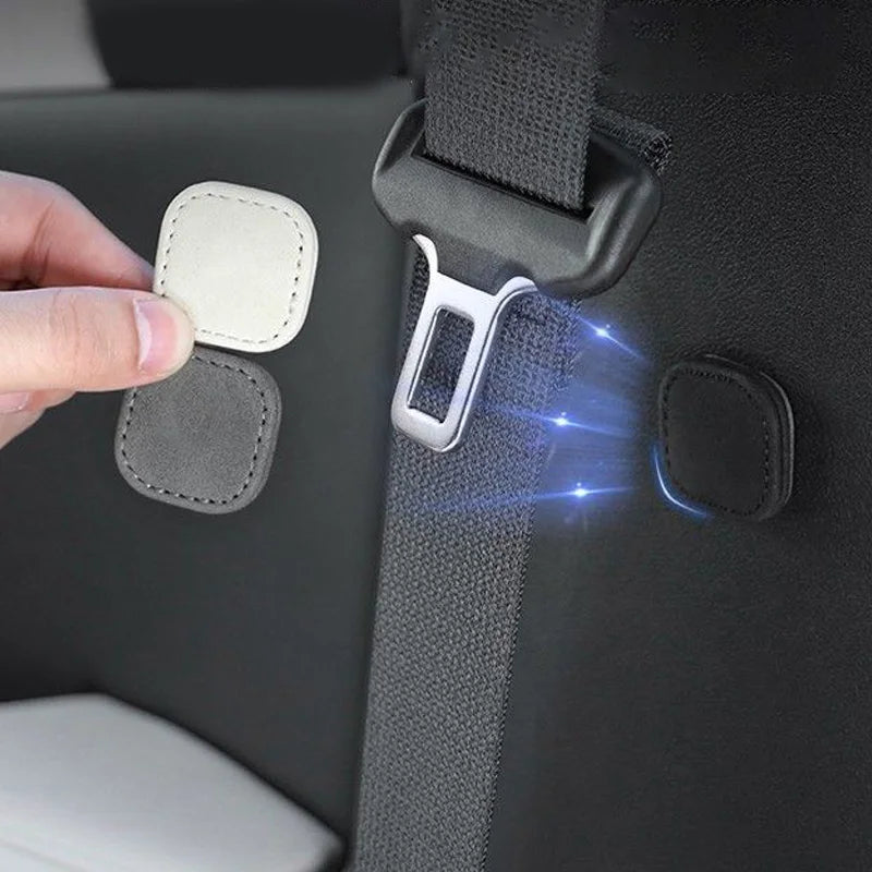 Magnetic Car Seat Belt Holder Fixing Clip Pu Leather Seatbelt Limiter Stopper For Safety Belt Clip Prevent Falling