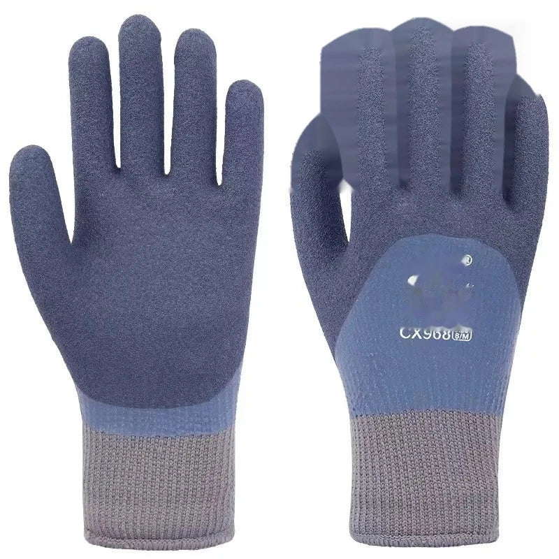 Winter Thermal Work Gloves – Waterproof Double Latex Coated