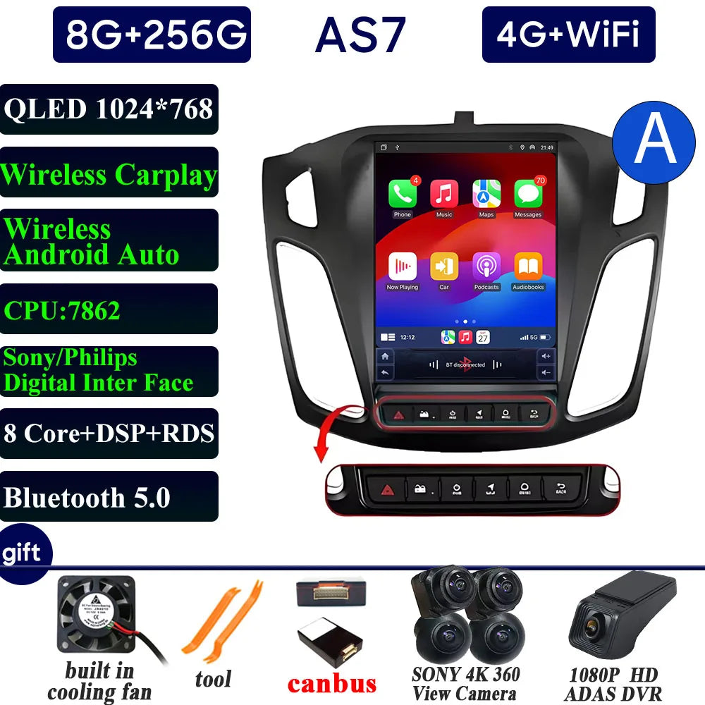9.7" Android 12 Car Stereo for Ford Focus/Escape with CarPlay GPS - image 19