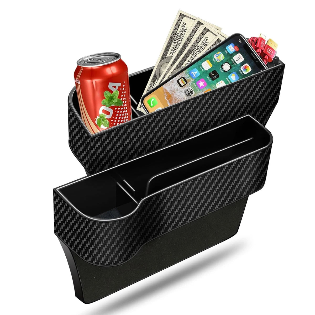 Car Seat Gap Storage Box with Cup Holder
