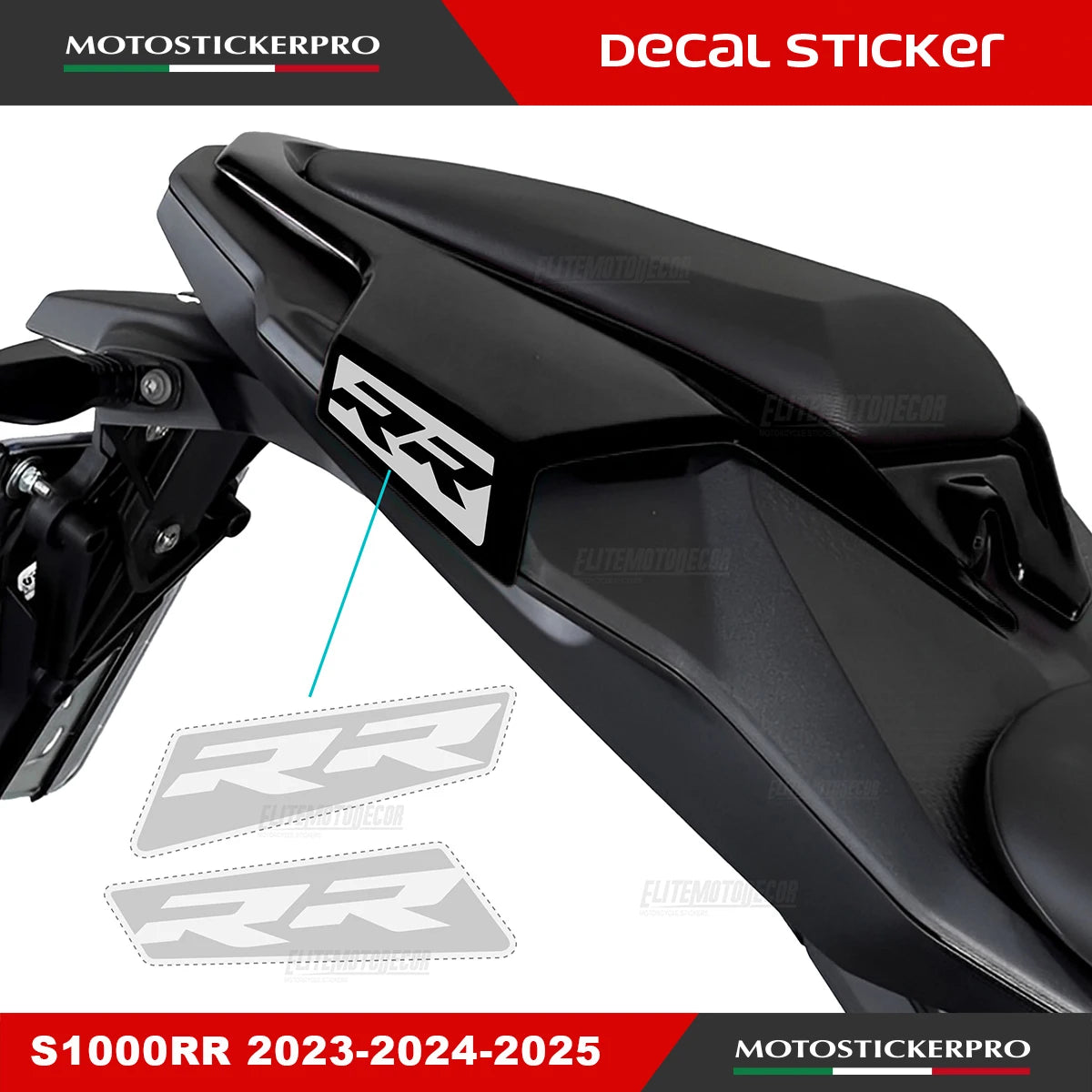 Hollow Rear Seat Hump Tail Decal for BMW S1000RR 2023-2026 - view 9