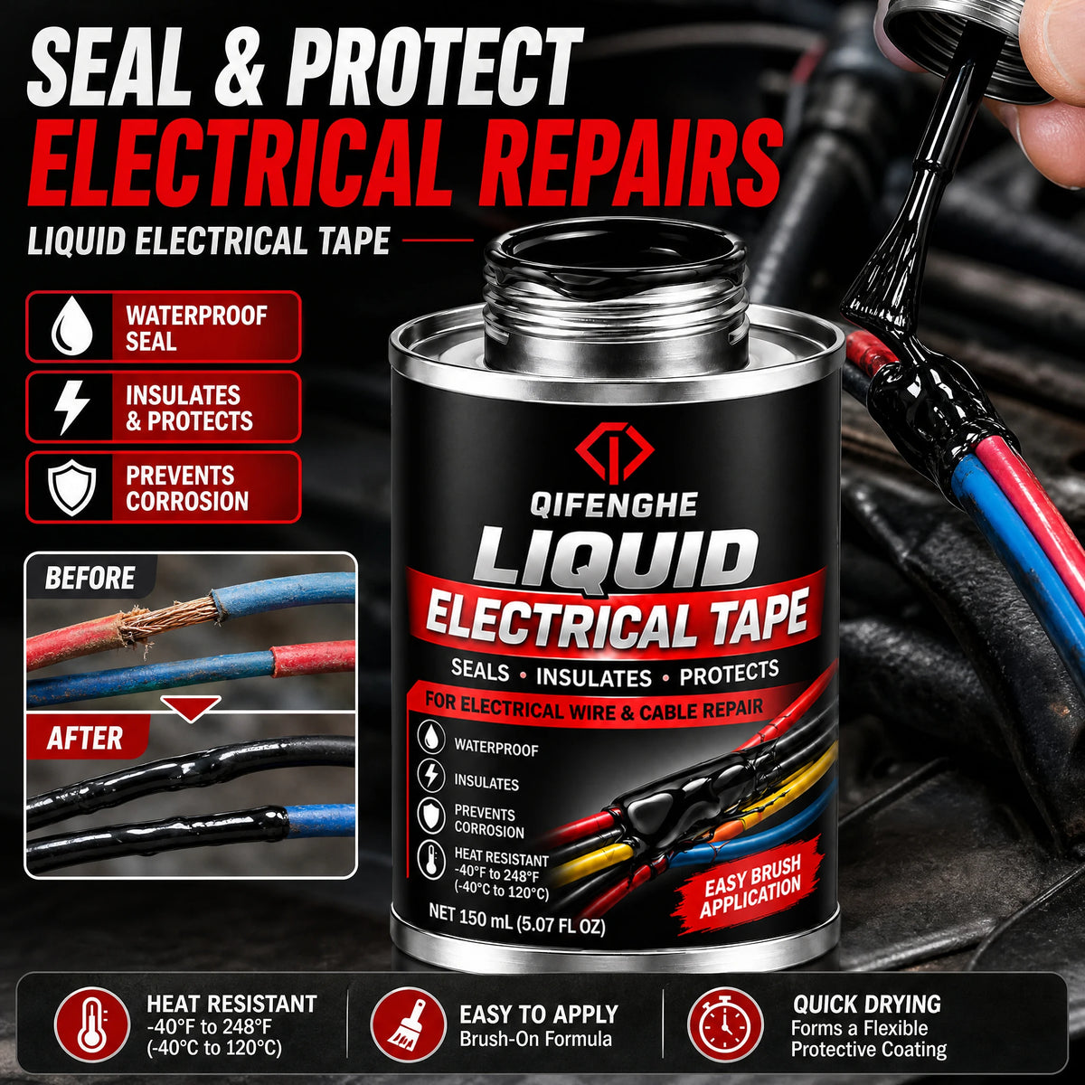 Liquid Electrical Tape – Waterproof Insulating Rubber Sealant
