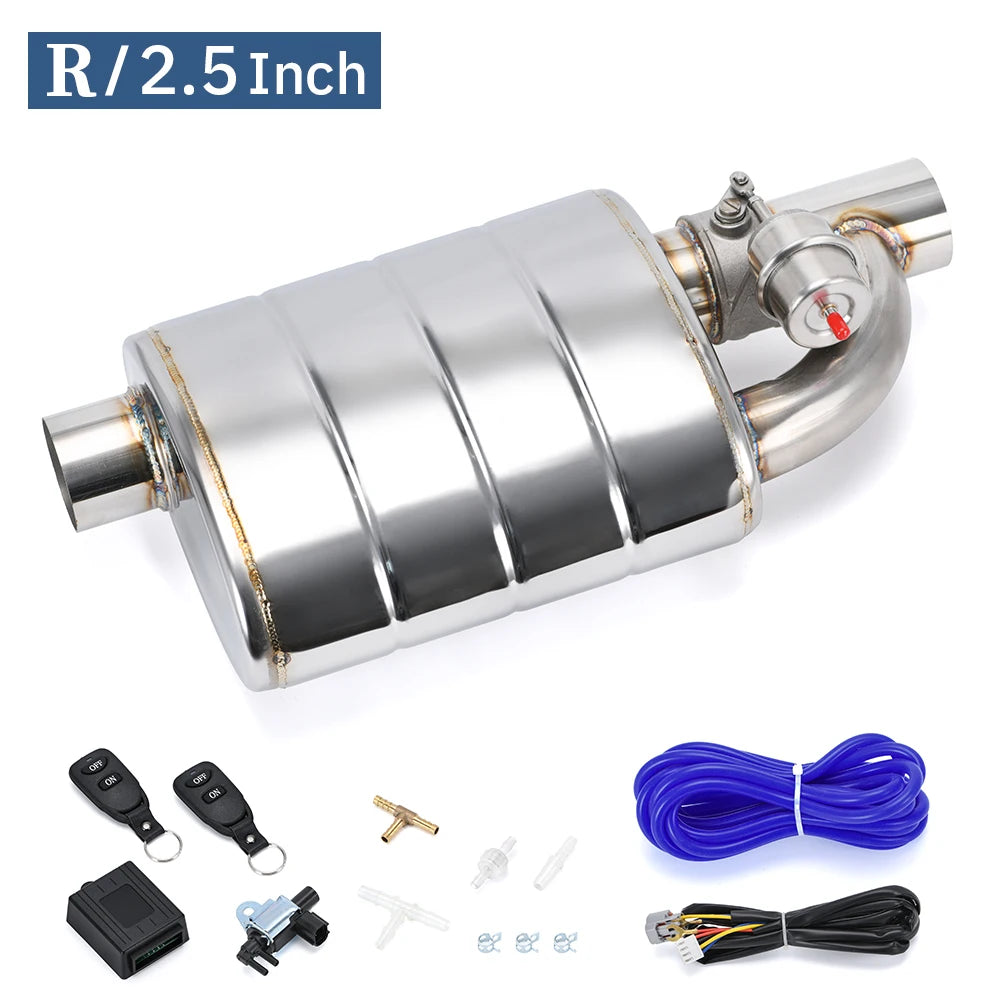 Stainless Steel Exhaust Cutout Valve 2.5/3/3.5" with Wireless Remote