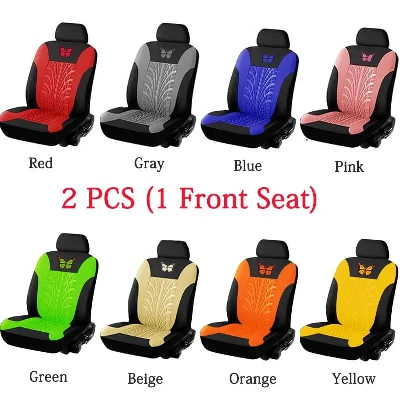 Butterfly Embroidery Car Seat Cover Set, Universal Fit