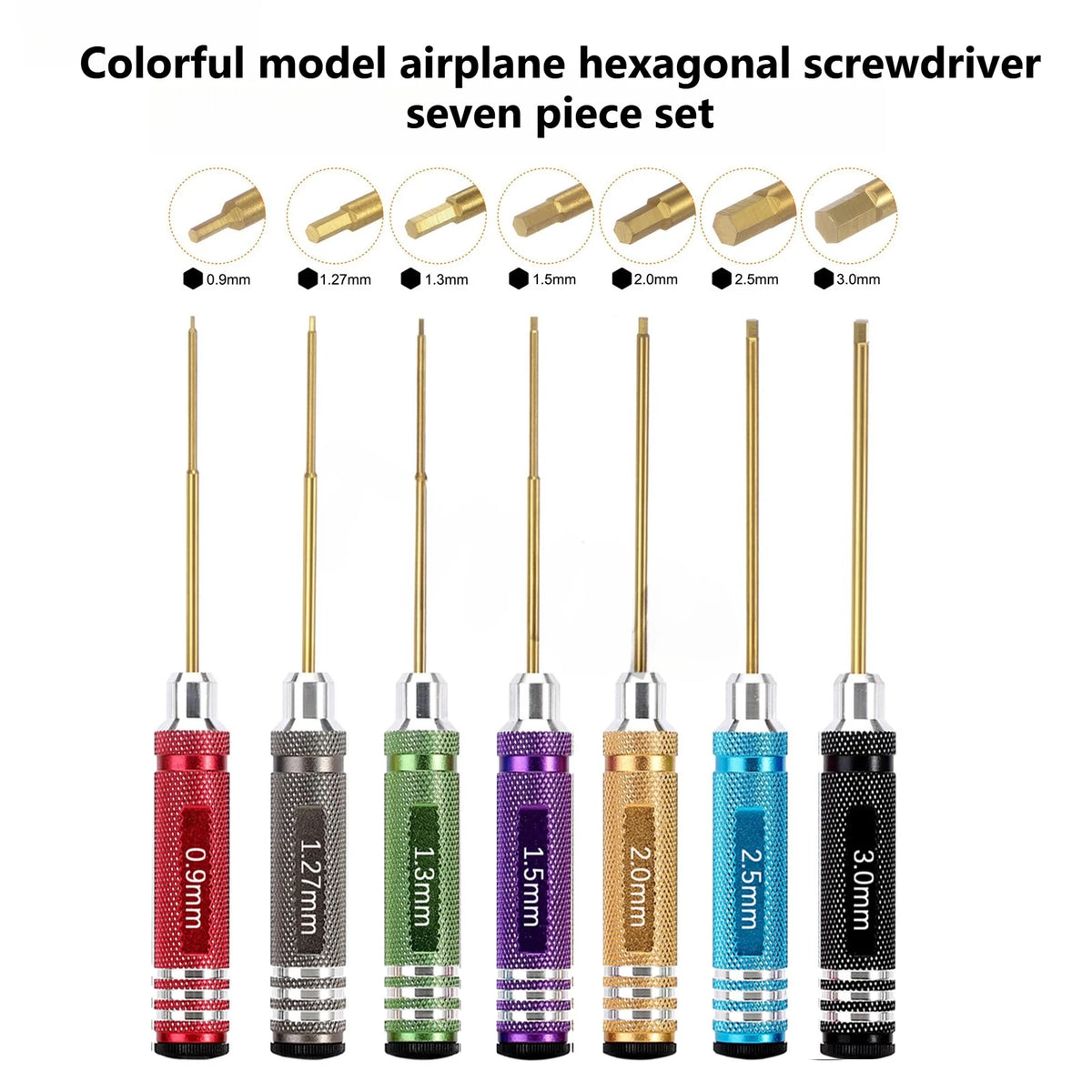 Titanium Plated Hex Screwdriver Set for RC Model Aircraft & Car - image 2