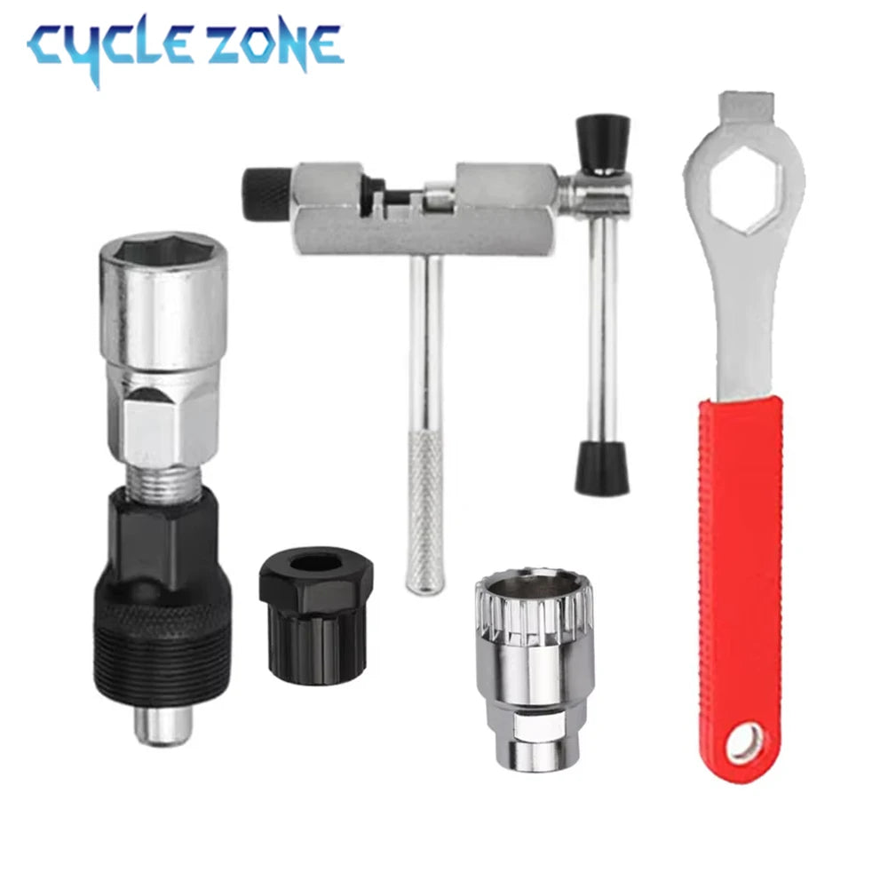 Bicycle Repair Tool Kit Bicycle Crank Remover Tool Bottom Bracket Removal Tool Freewheel Remover Tool Cycling Repair Accessories