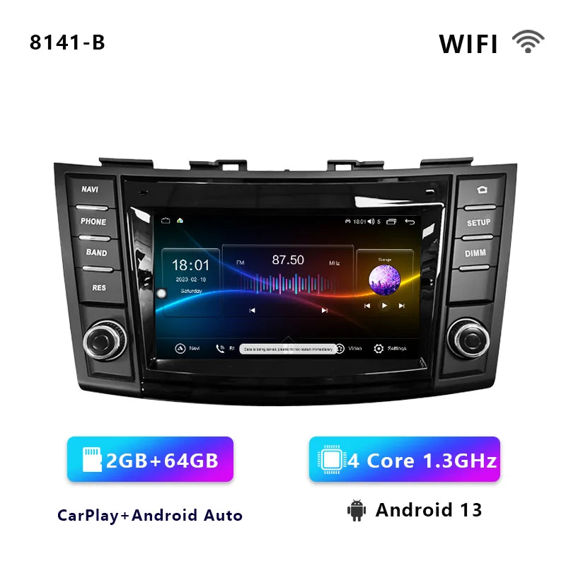 Suzuki Swift 2011-2016 Wireless CarPlay Android Auto 7" Player - image 21