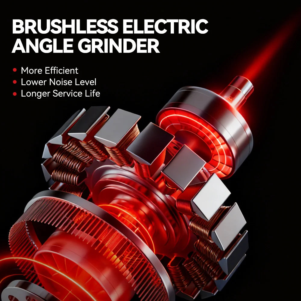 Cordless Angle Grinder 125mm 6-Speed Brushless for Makita 18V Battery - image 16