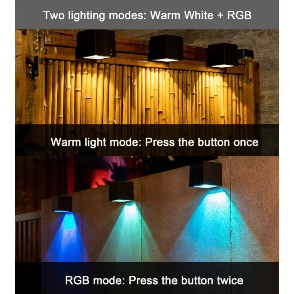 Wireless Solar Fence & Wall Lights – Waterproof