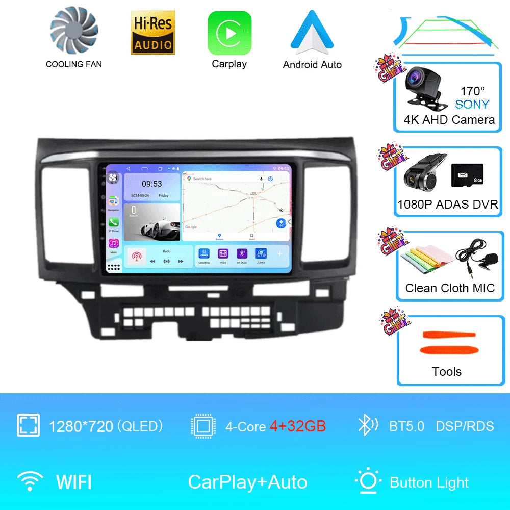 9 Inch Android Car Radio for Mitsubishi Lancer 2008-2016 CarPlay GPS - image 18