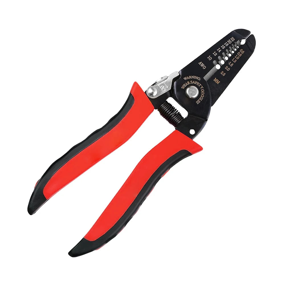 Wire Cutter, Wire Stripper Crimper, Wire Stripping Tool, Cable Stripper, Wiring Tools, Wire Crimping Tool,SafetyLock,Coil Spring