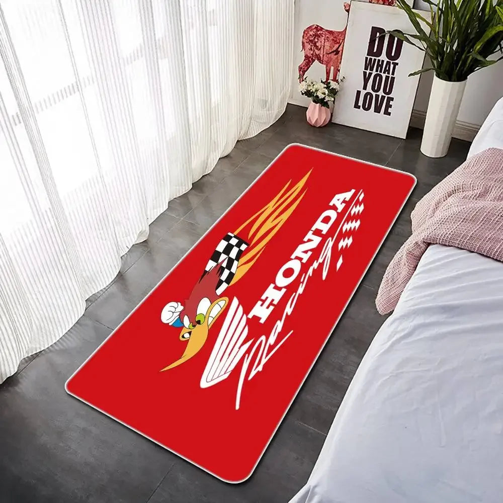 Racing Motorcycle Floor Mat Non-Slip Washable Garage Show Carpet for Motocross