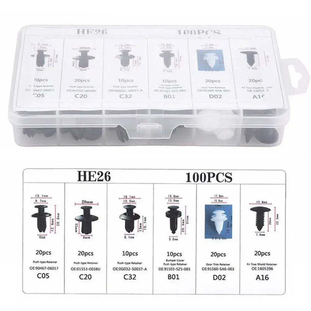 Universal Plastic Trim Clips & Fasteners Kit for Auto Repair - image 11