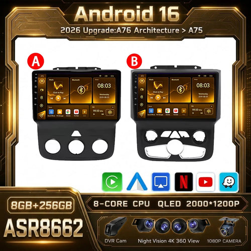 10" Android Touchscreen Car Stereo Dodge Ram 2013-2018 CarPlay GPS