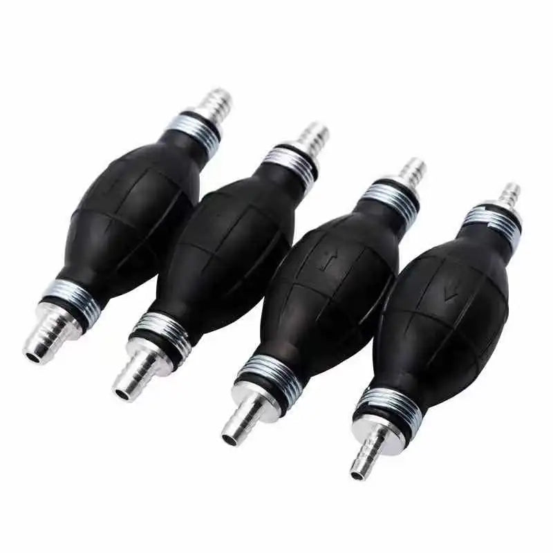 Hand Fuel Pump Line with Primer Bulb, 6/8/10/12mm Rubber Aluminum for Car, Boat and Outboard