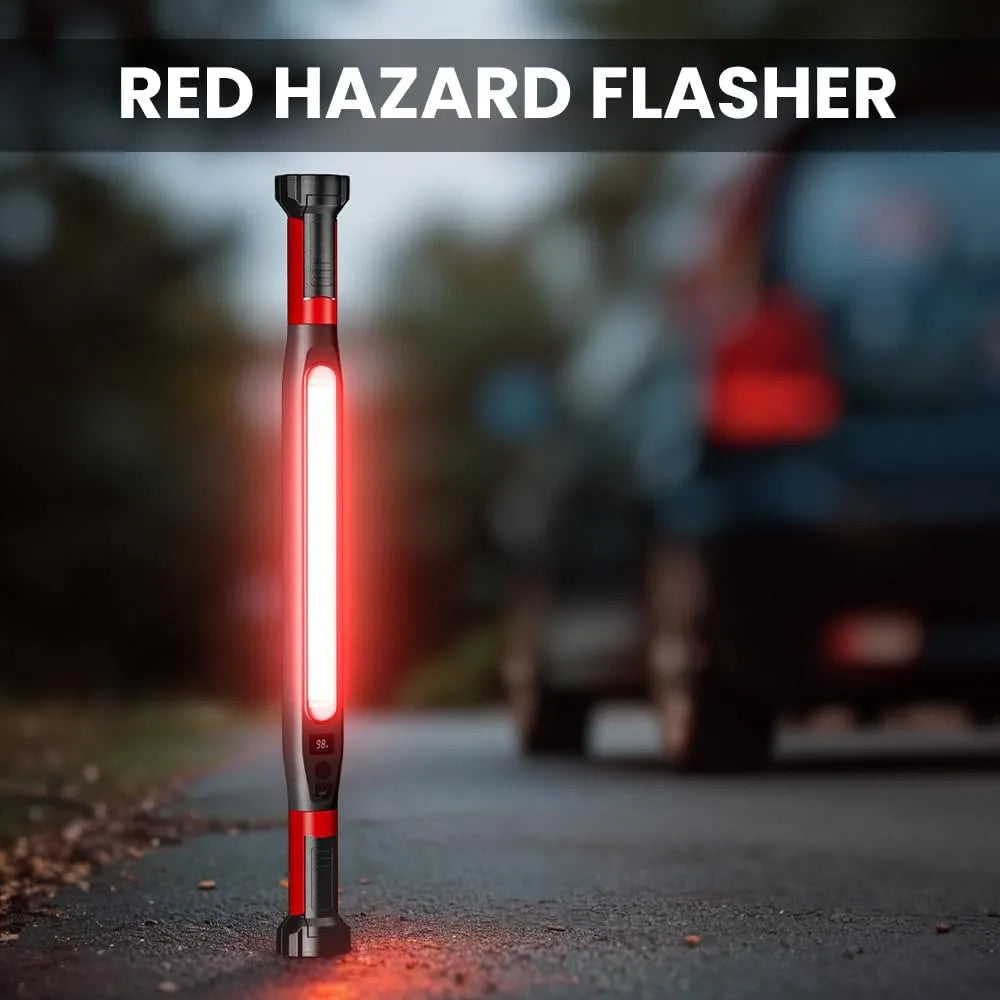 Magnetic LED Work Light Rechargeable IP65 Waterproof Maintenance Work Lights Digital Display Portable Flashlight For Car Repair