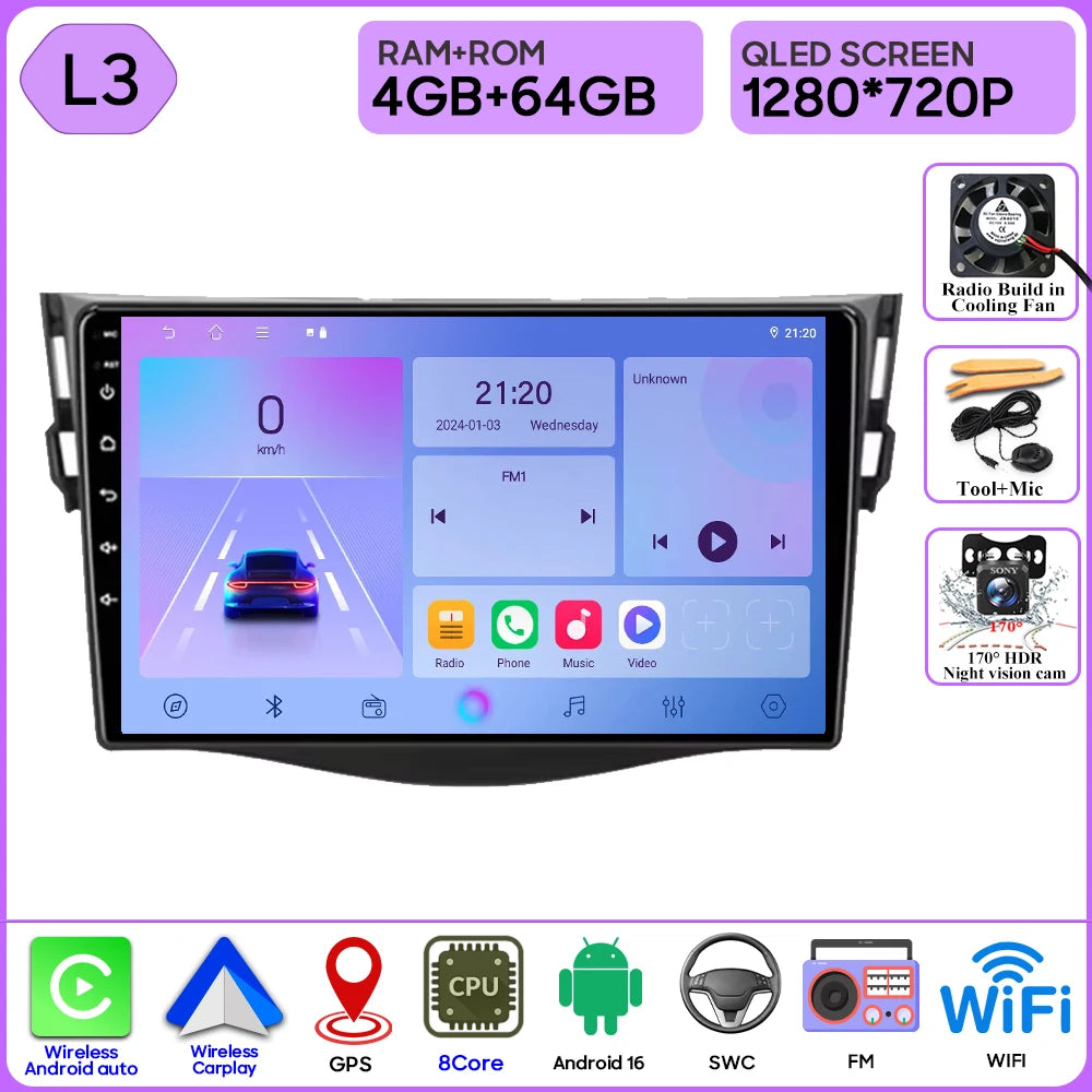 Android Auto Carplay GPS for Toyota RAV4 2005-2013 9 Inch Car Radio - image 13