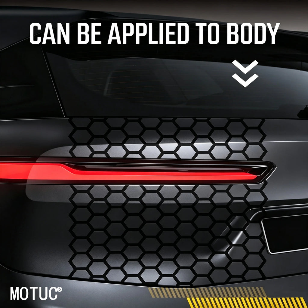 Honeycomb Pattern Window and Body Decal, Matte Black
