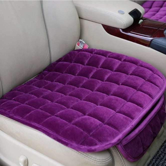 Plush Winter Car Seat Cushion with Anti-Slip Backing