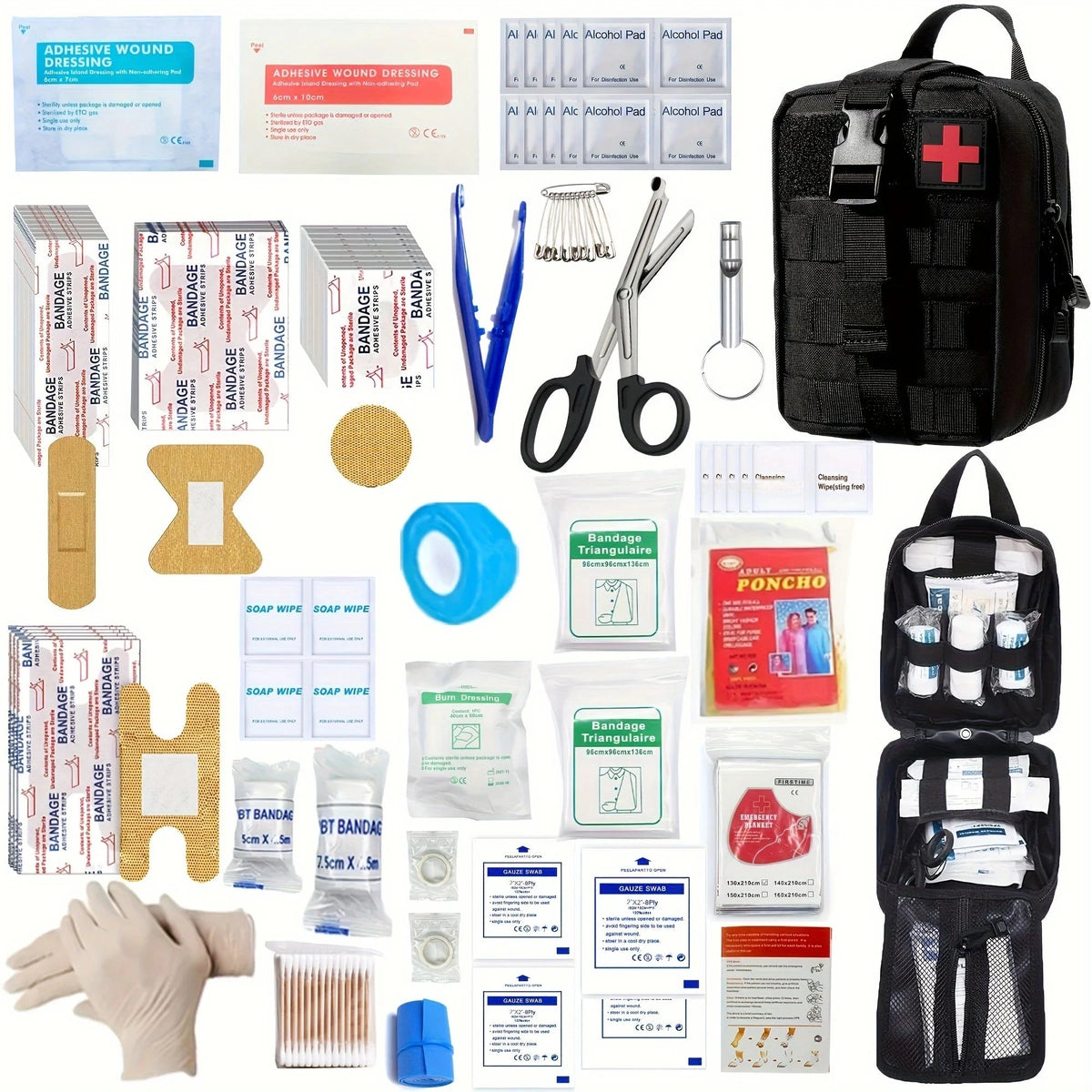 150-Piece Universal First Aid Kit for Home & Travel