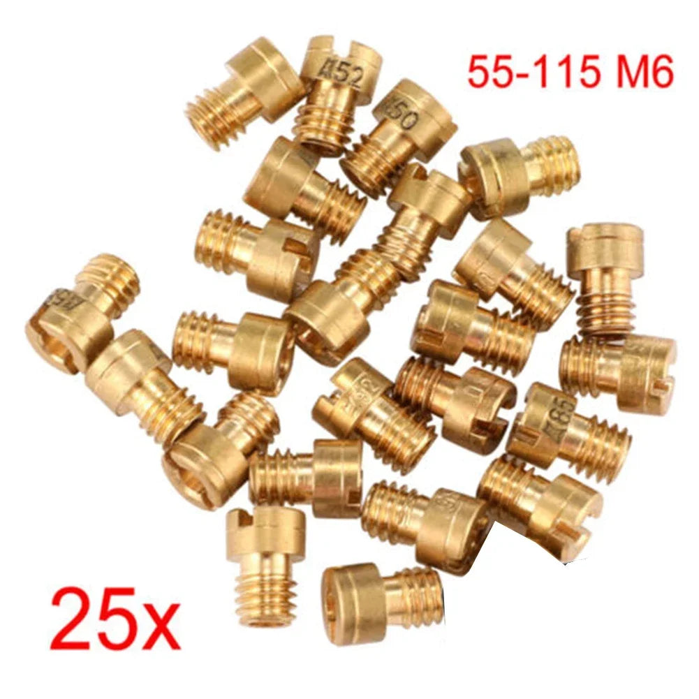 25-Piece M6 Carburetor Jet Set for Dellorto & Mikuni Models