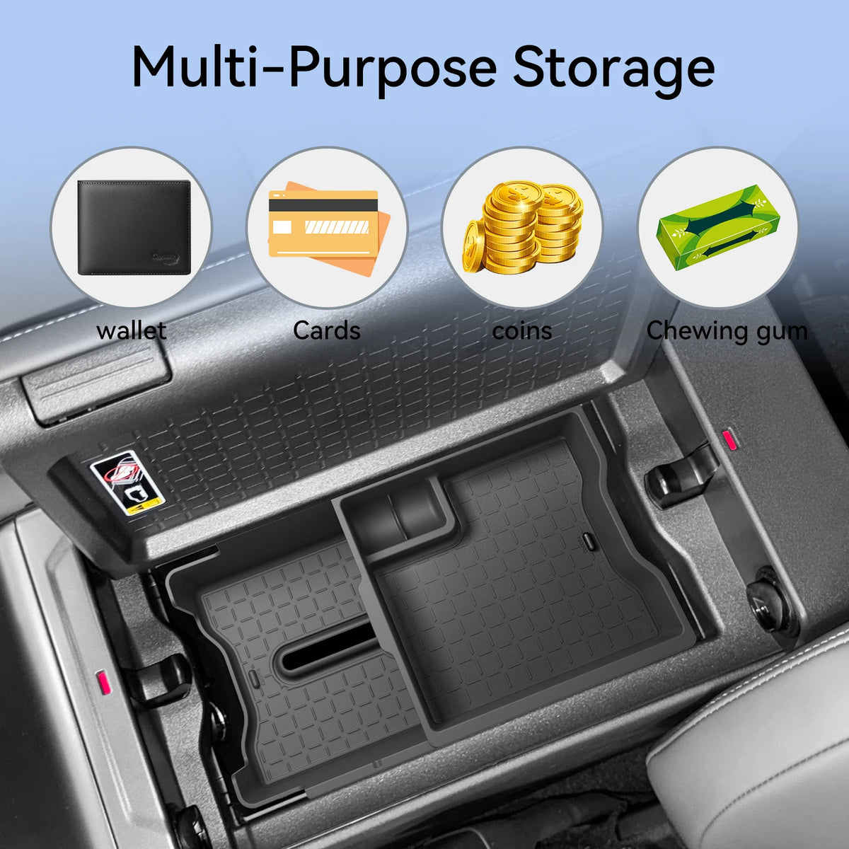 2026 Toyota RAV4 Armrest Box – Double Layer Storage Organizer - image 4