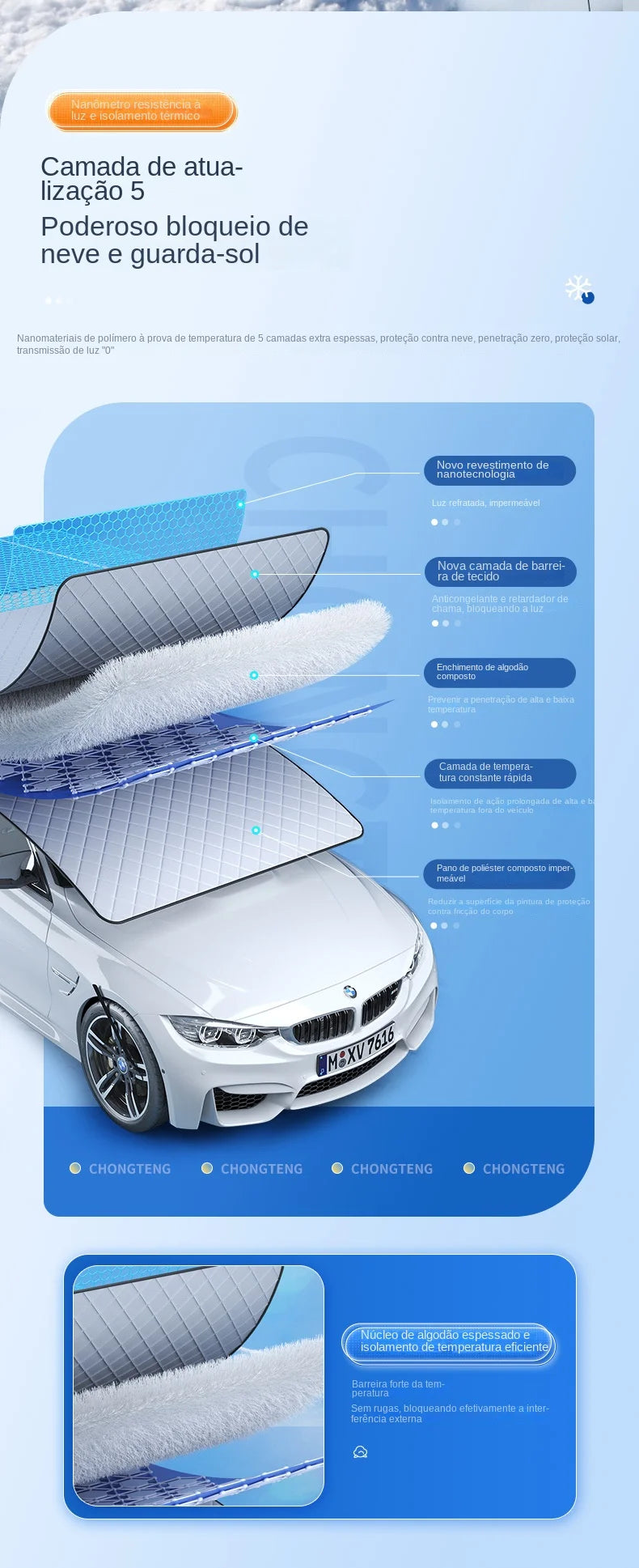 Windshield Snow and Sun Shade Cover