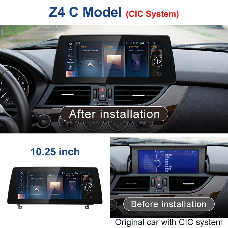 10.25" Android 14 Car Stereo for BMW Z4 E85/E86/E89 Wireless CarPlay - image 4