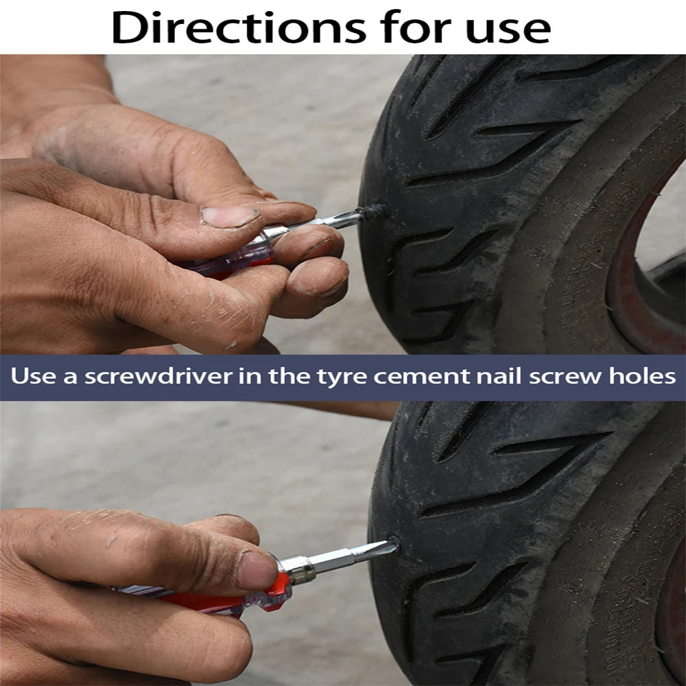 Car Tyre Repair Rubber Nail Car Wheel Punctures Screws Car Tire Repair Kit Car Motorcycle Tire Puncture Repair Screws Tool