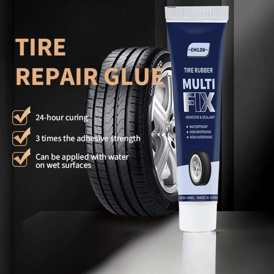 Universal Tire Repair Glue, Tire Sealant, Car Tire Repair Gel Tire Repair Gel Rubber Adhesive Not Corrosive Tire Scratches Crack