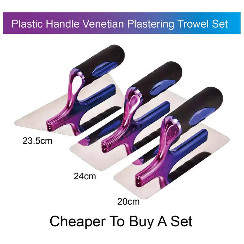 Stainless Steel Venetian Plastering Trowel Set