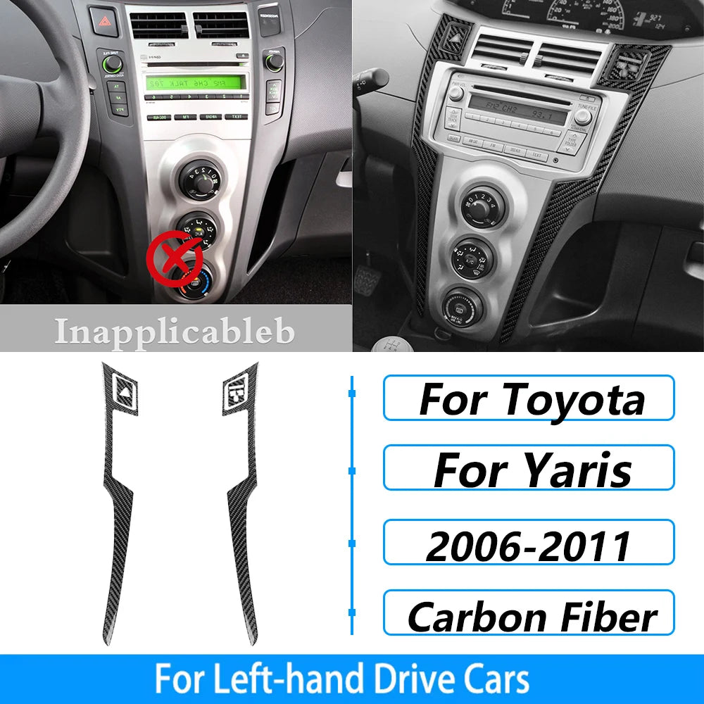 Carbon Fiber Gear Shift Panel Cover Trim for Toyota Yaris 2006-2011 - image 49