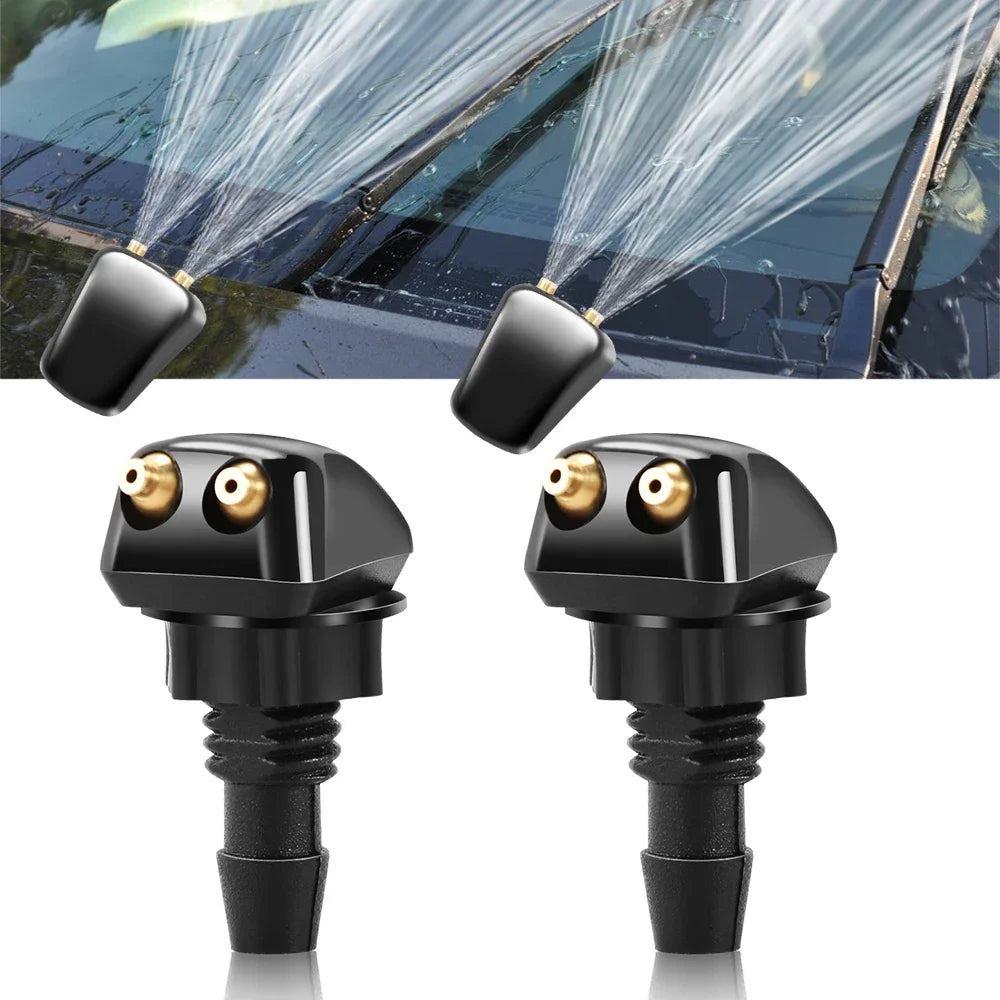 Windshield Washer Nozzles 2Pc – Adjustable Front Spray Jeep Dodge Ram - image 3