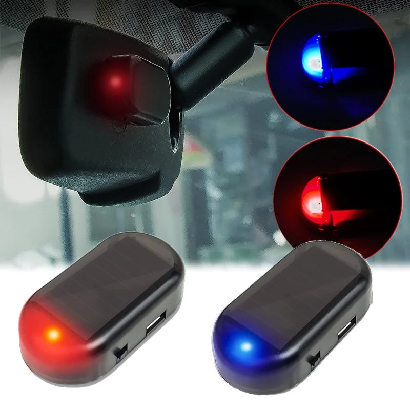 Solar Powered Car Alarm Warning Light, USB Rechargeable Security LED - image 7