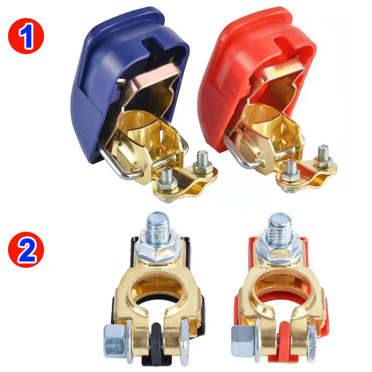 Quick Release Car Battery Terminal Connectors, 1 Pair