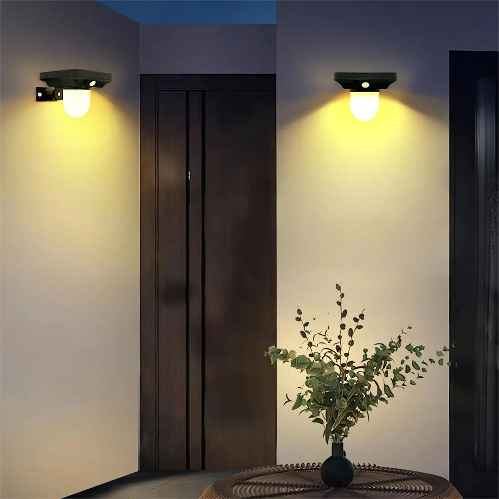 Solar Wall Lamp with Motion Sensor – Waterproof Pathway Light