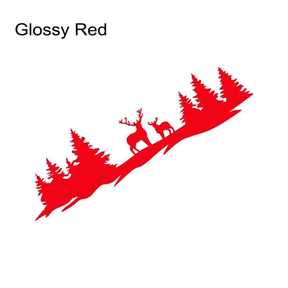 Hunting Deer and Trees Tailgate Decal for Trucks and SUVs