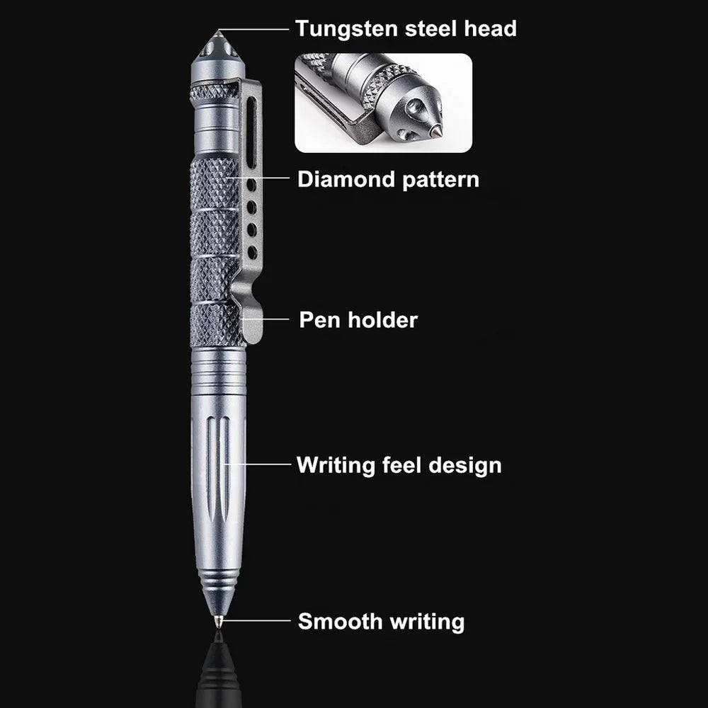 Military Tactical Pen with Glass Breaker, Aluminum Alloy - image 9