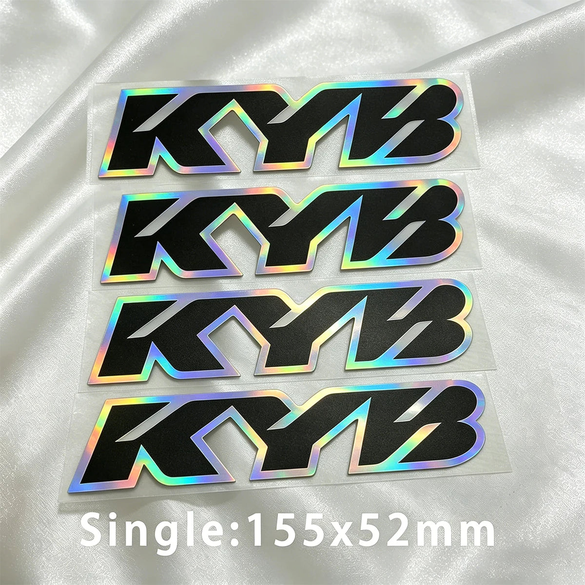 Reflective Motorcycle Front Fork Sticker Pair, Laser Finish