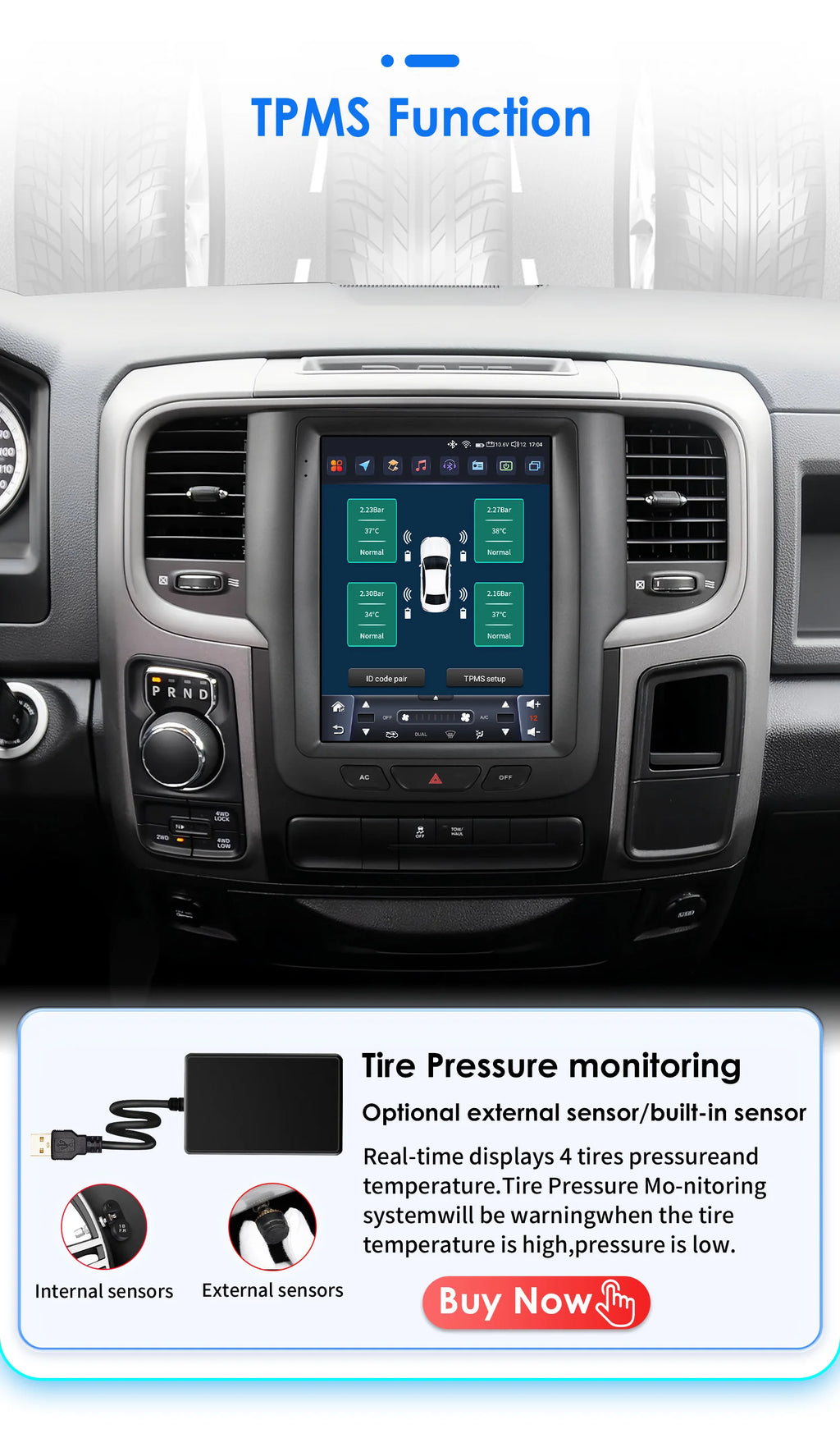 9.7" CarPlay Android Auto Head Unit for Dodge Ram 2013-2018 - image 30