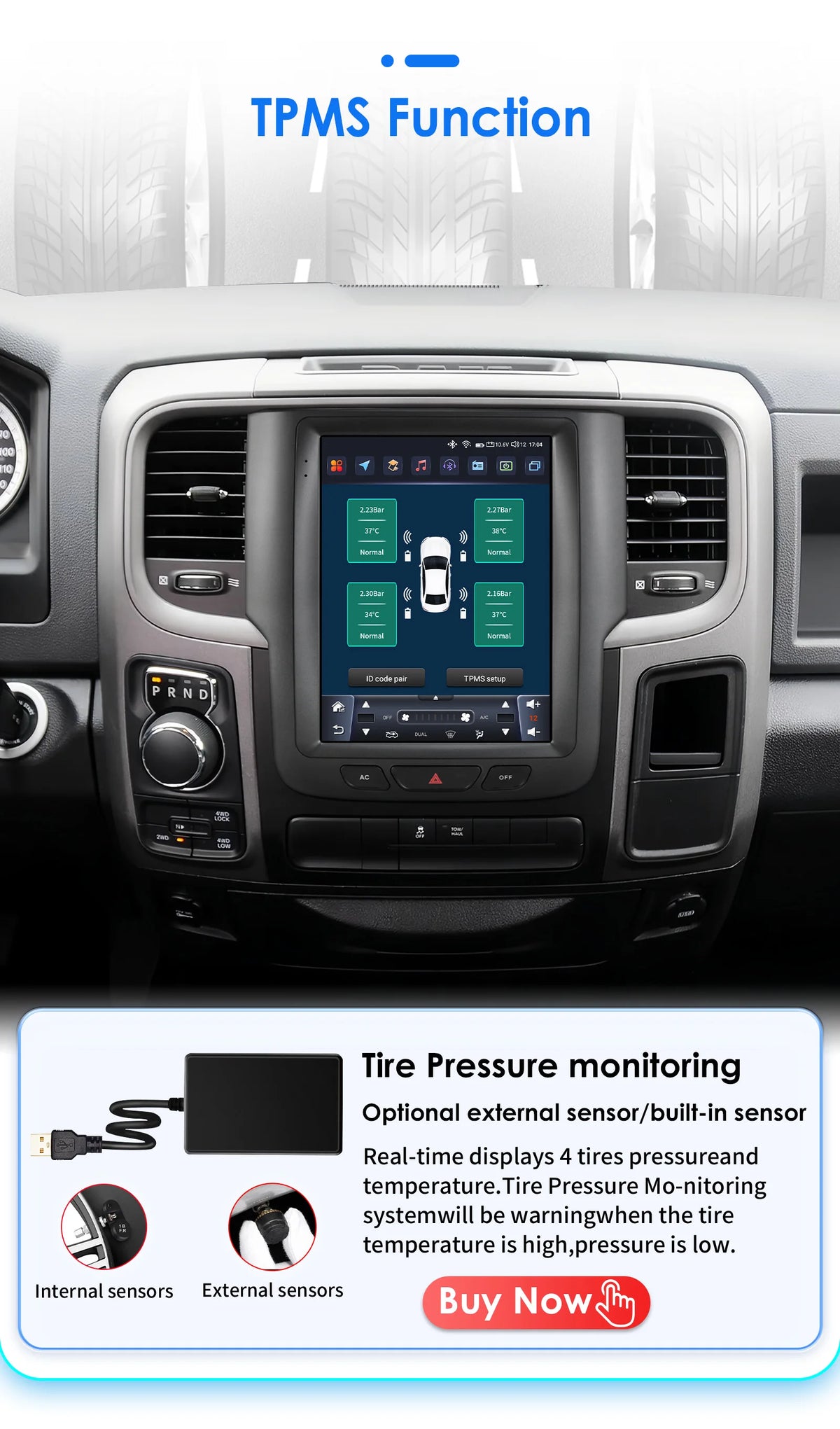 9.7" CarPlay Android Auto Head Unit for Dodge Ram 2013-2018 - image 30