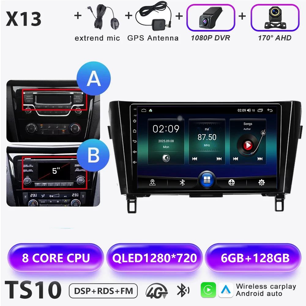 10-Inch Touchscreen Radio for Nissan Qashqai - CarPlay & Android Auto - image 62