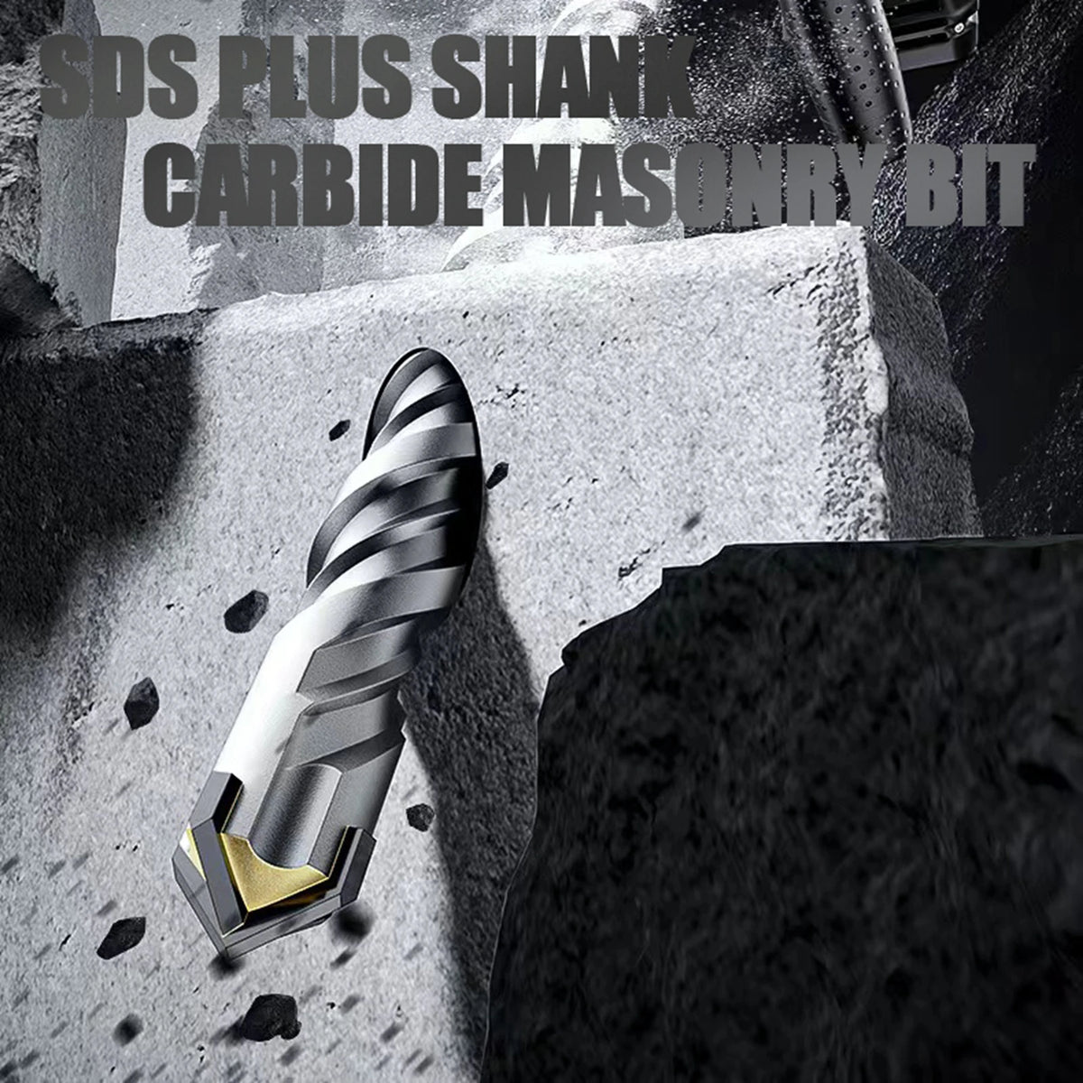 SDS Plus Masonry Hammer Drill Bit, 5-16mm x 160mm Cross Tip for Concrete