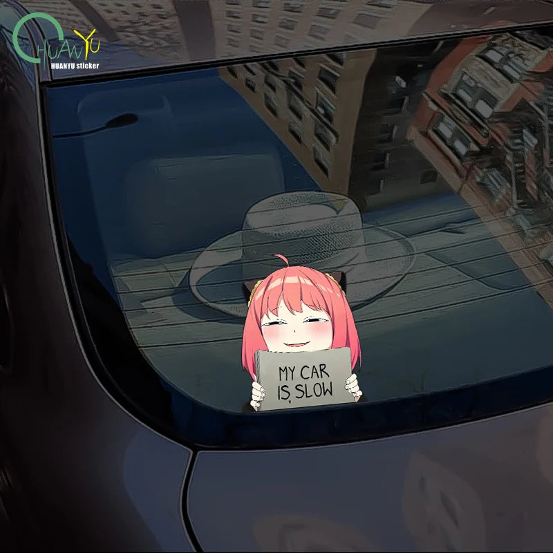 Cartoon-Style Reflective Car Sticker for Doors and Interior Panels