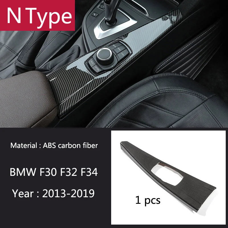Carbon Fiber Look Gear Shift Panel Cover for 3/4 Series