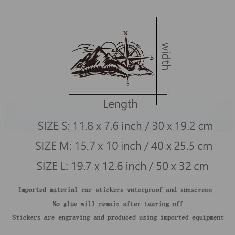 Compass Peak Vinyl Stickers for Cars, Trucks and Laptops - view 4