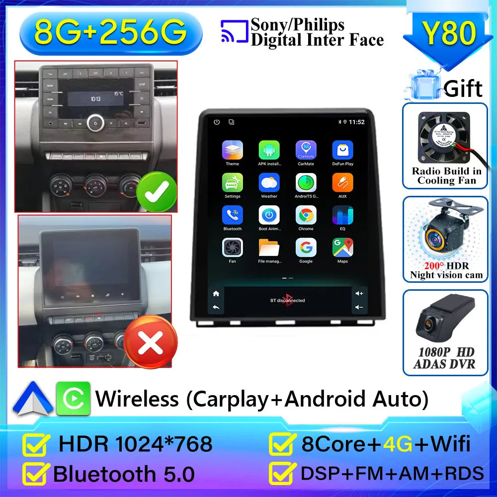 Renault Clio 5 Multimedia Car Radio with Android Auto & GPS - image 7